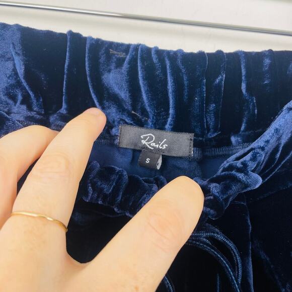 Rails women’s blue velvet jogger drawstring size small - Picture 4 of 5